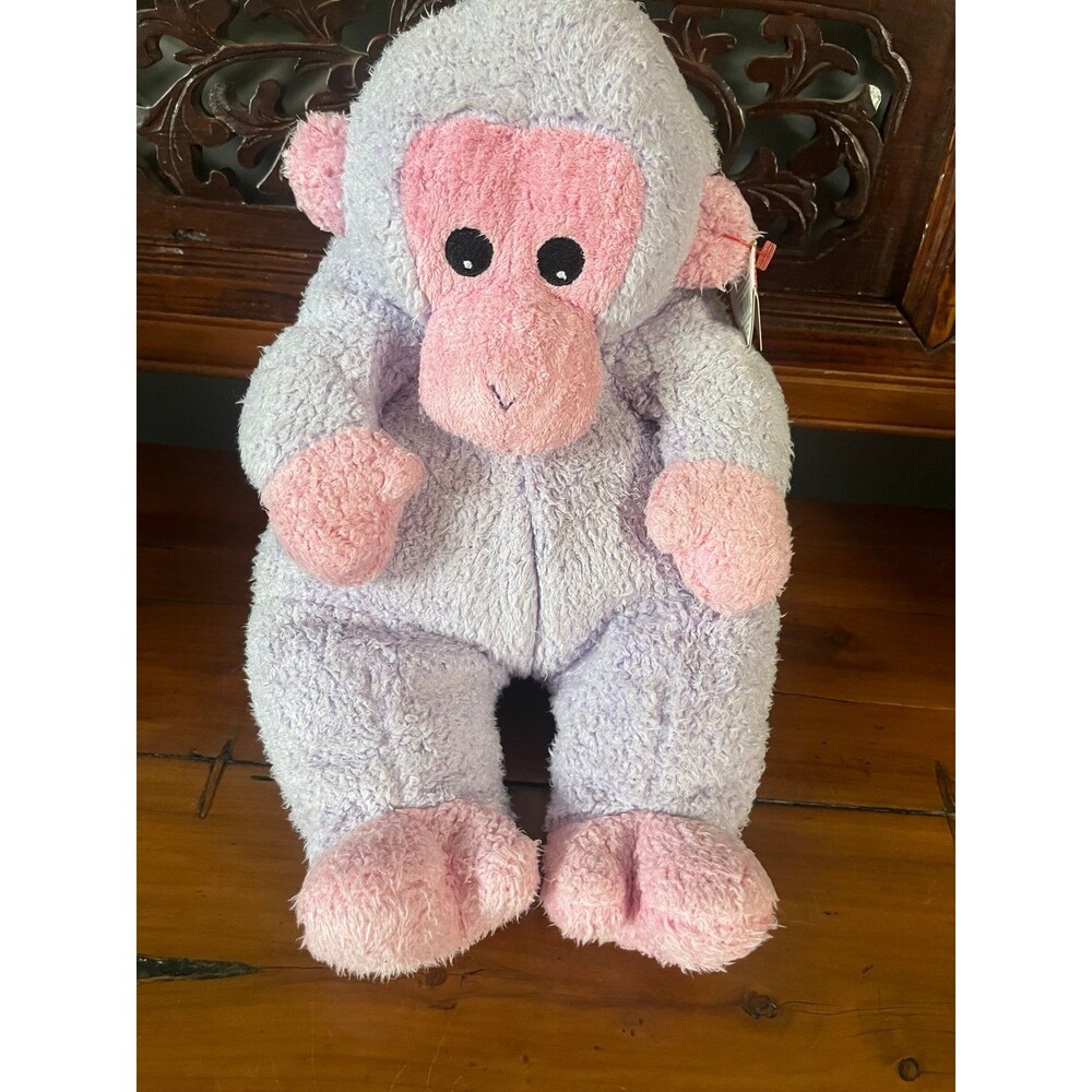 Ty Baby Purple and Pink Monkey Stuffed Animal Plush Toy